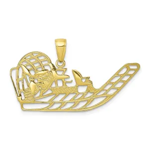 10K Air Boat Pendant