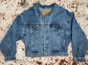 1990's Levi's Oversized Trucker Jacket w/USA Embroidery (JYJ1024-351)
