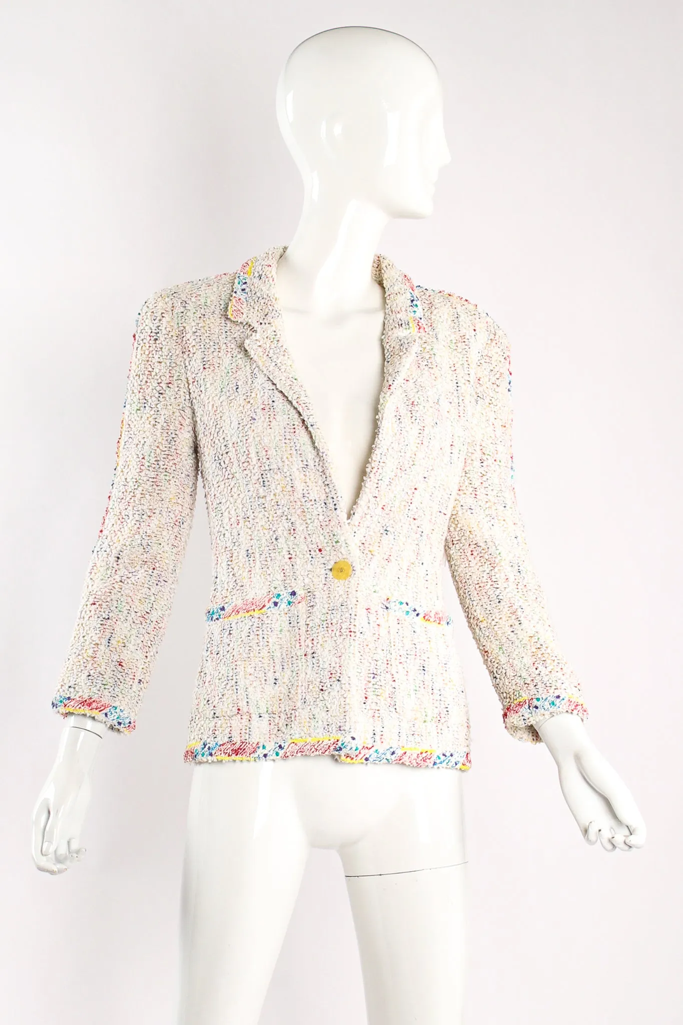 1999 S/S Rainbow Bouclé Jacket & Skirt Set