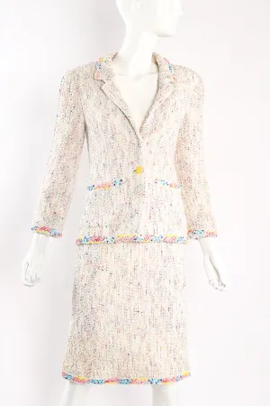1999 S/S Rainbow Bouclé Jacket & Skirt Set