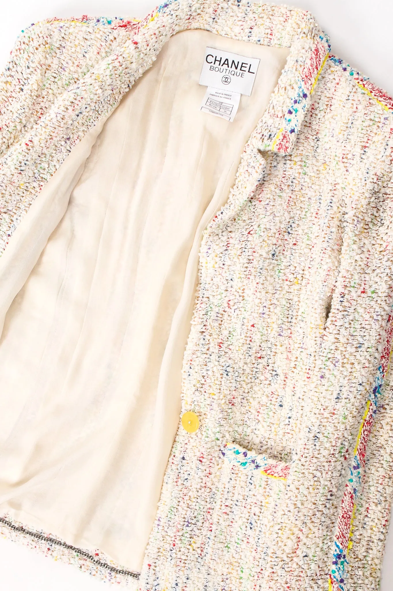 1999 S/S Rainbow Bouclé Jacket & Skirt Set