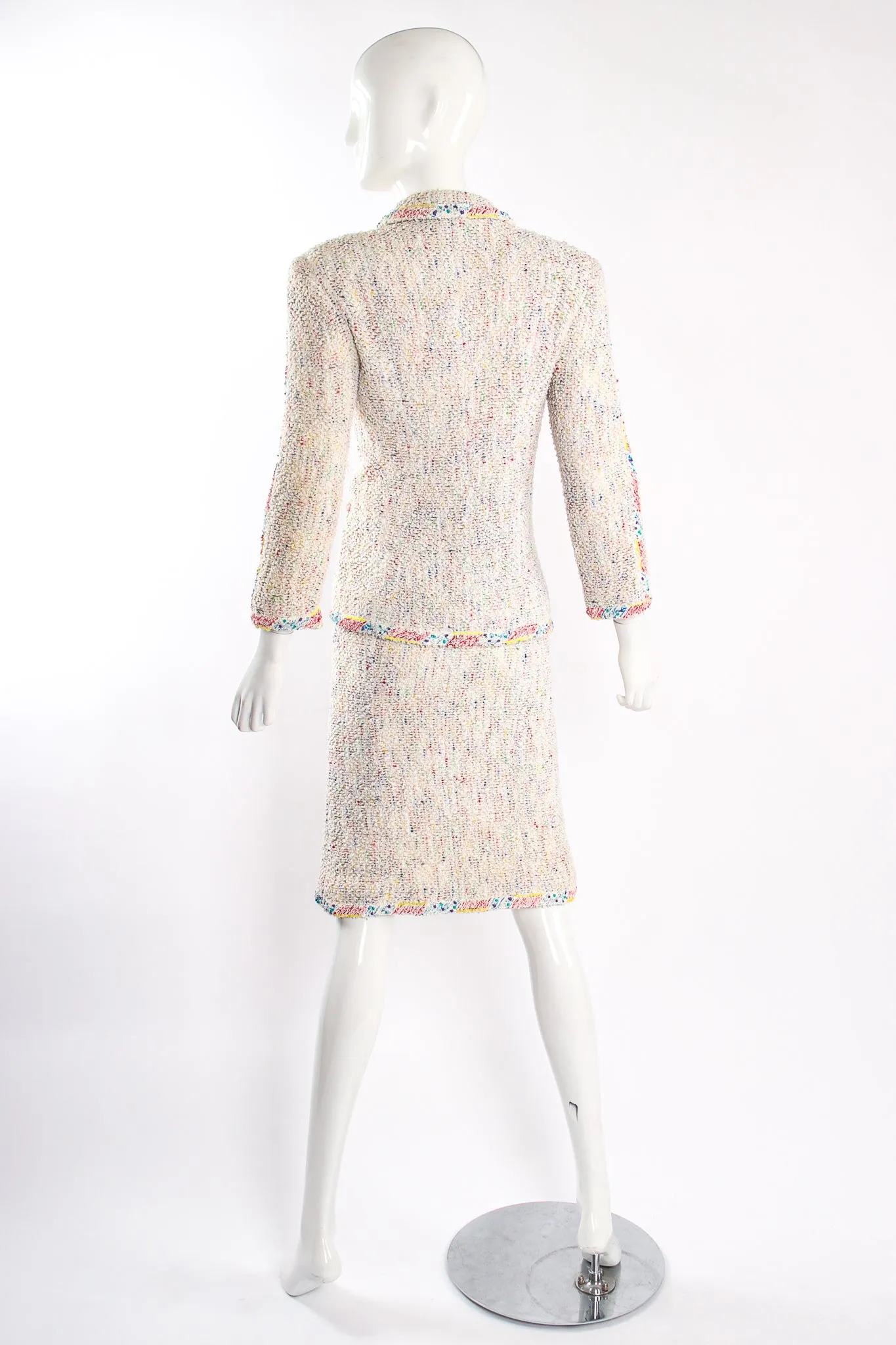 1999 S/S Rainbow Bouclé Jacket & Skirt Set