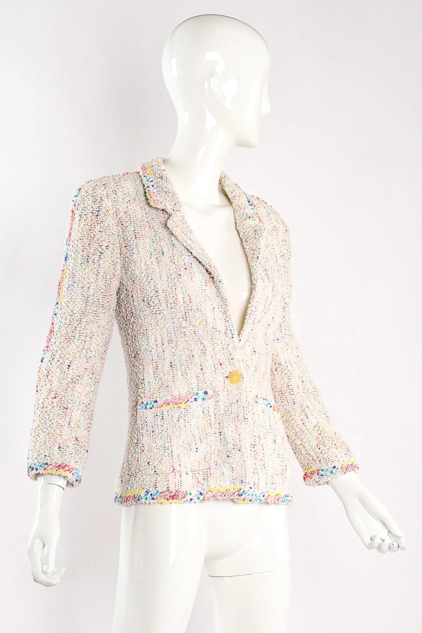 1999 S/S Rainbow Bouclé Jacket & Skirt Set
