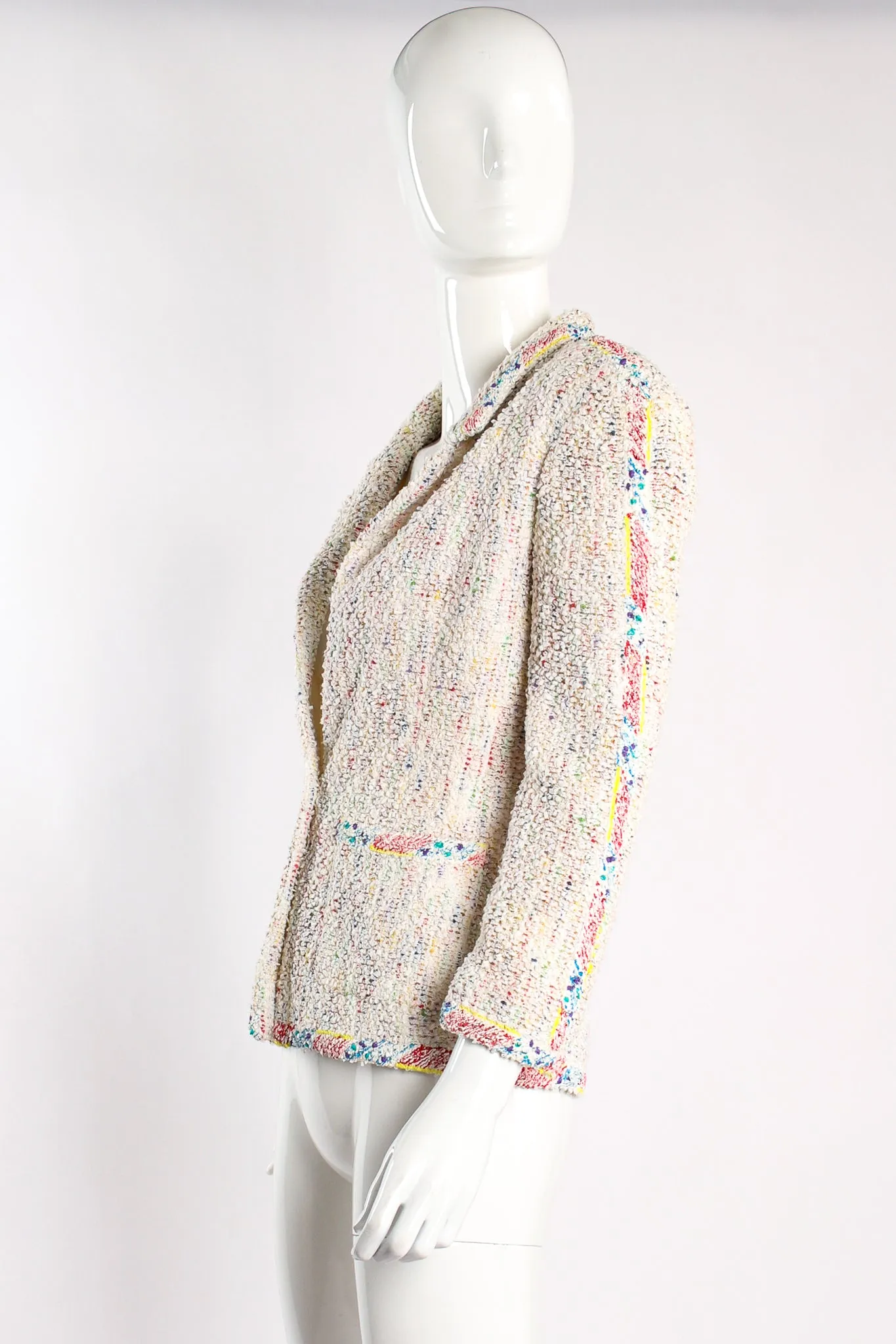 1999 S/S Rainbow Bouclé Jacket & Skirt Set