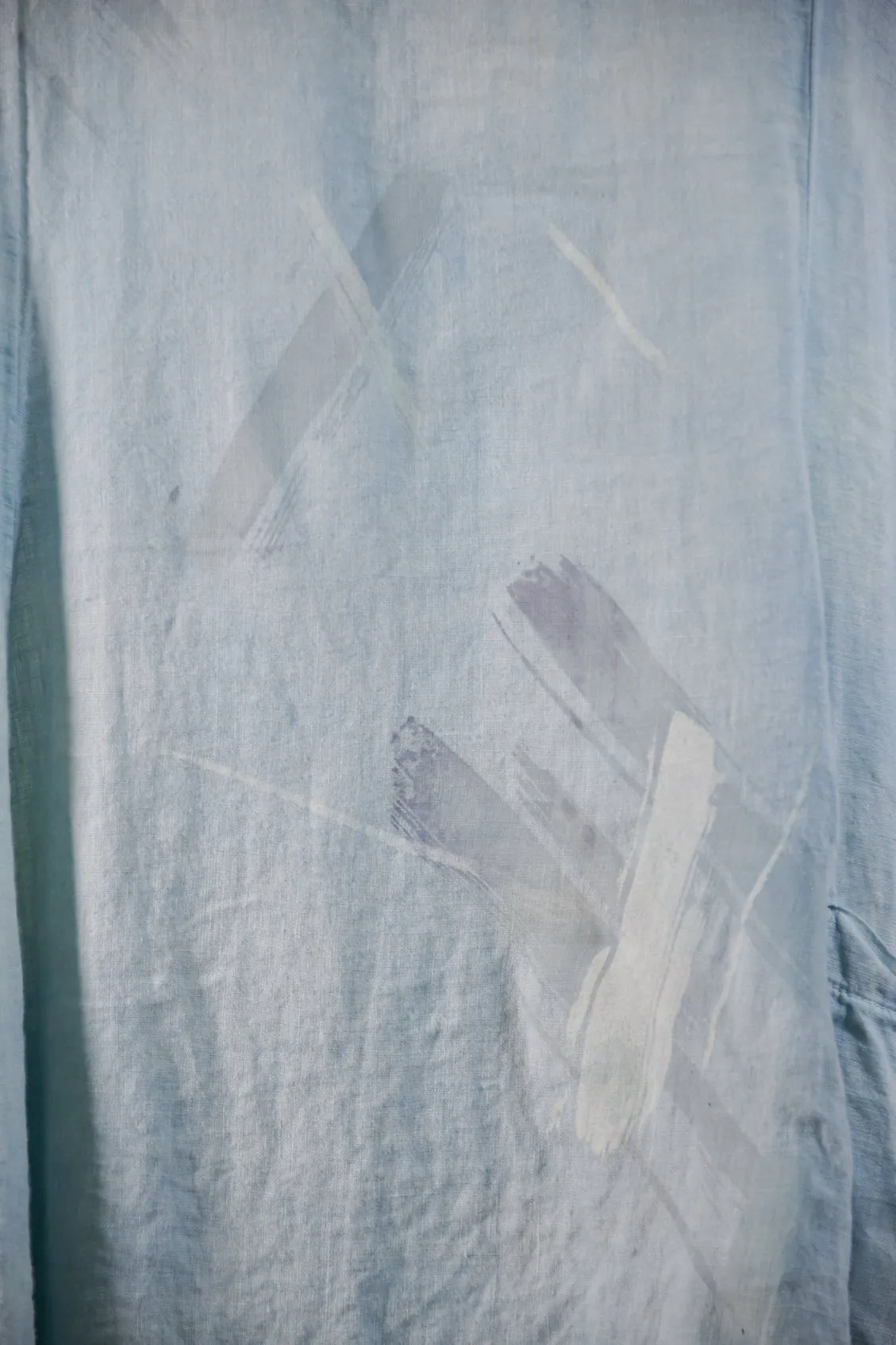 7212 Hand Dyed Linen Summer Dress-Blue Sky-P