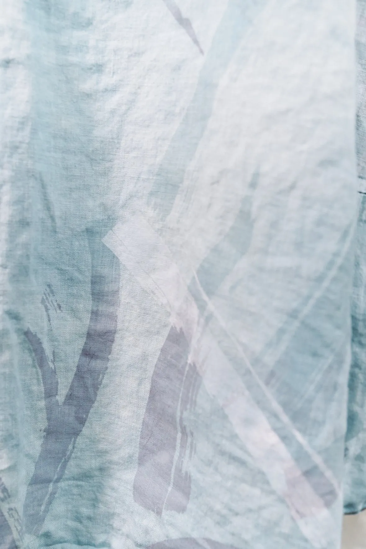 7212 Hand Dyed Linen Summer Dress-Blue Sky-P