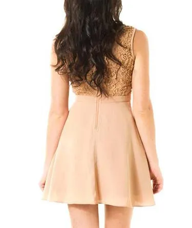 A-line Crocheted Top A-line Dress