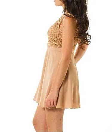 A-line Crocheted Top A-line Dress
