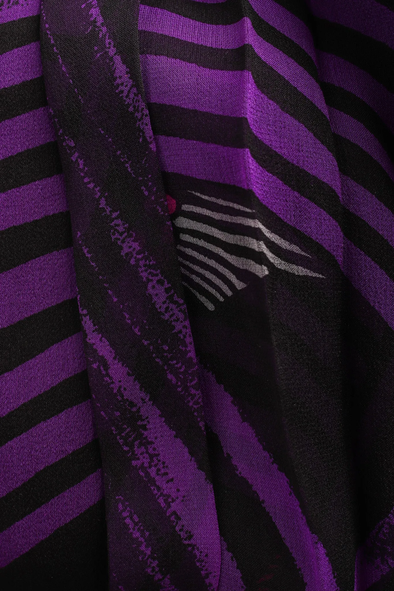 Abstract Stripe Geo Silk Dress
