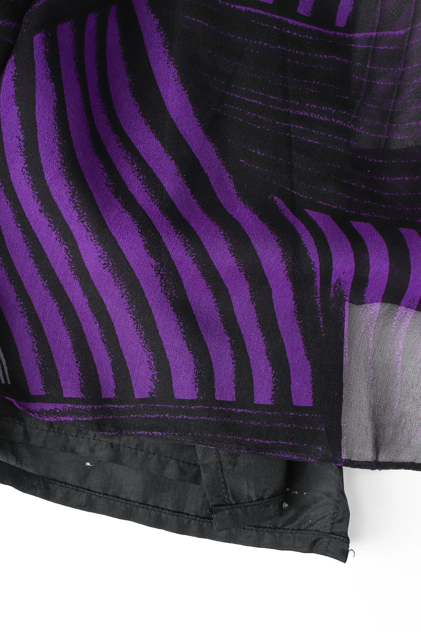 Abstract Stripe Geo Silk Dress