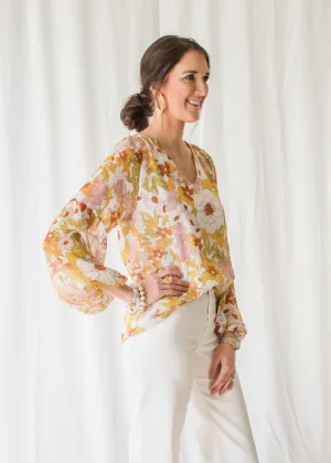 An Amaretto in Austin Floral Blouse