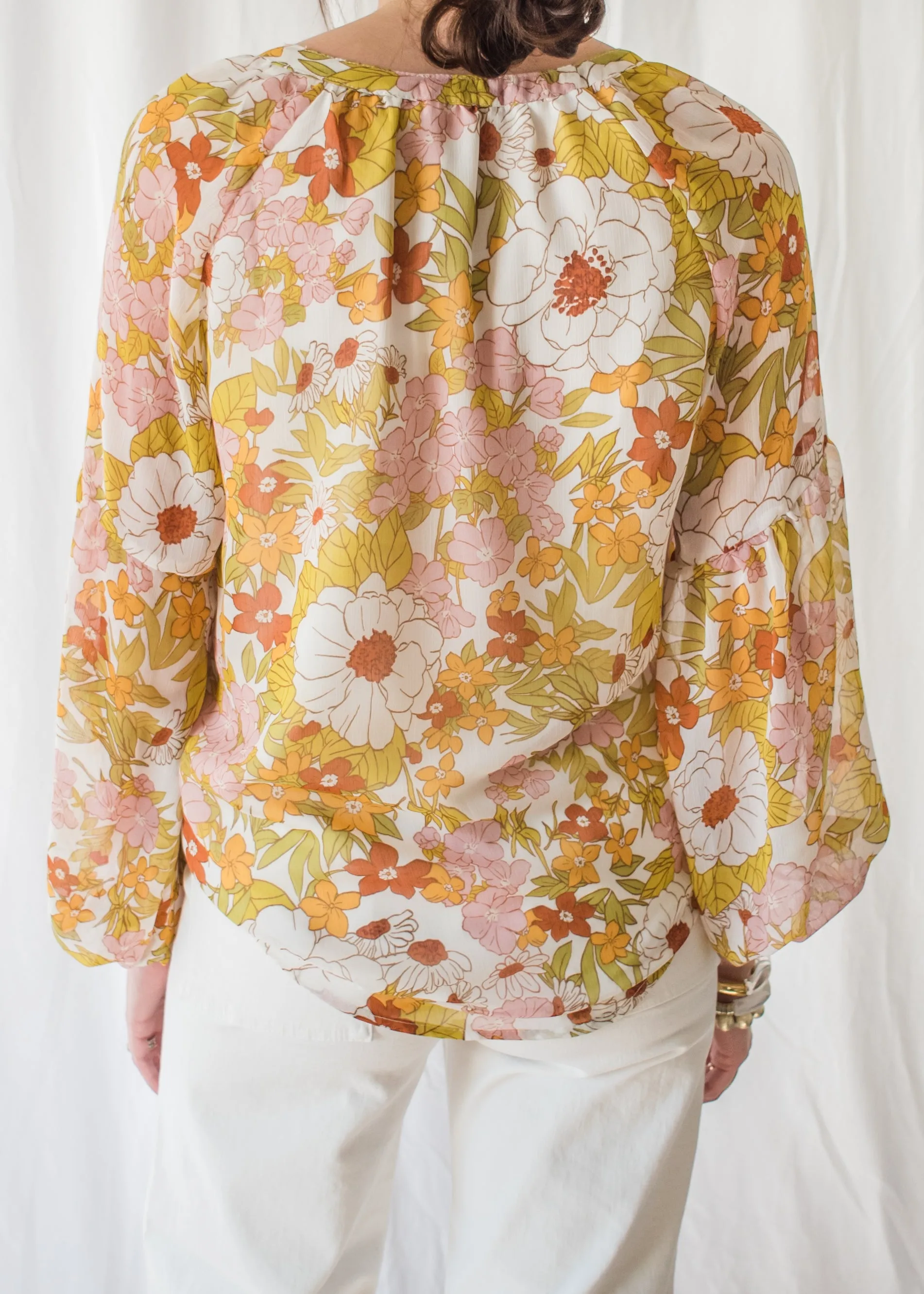 An Amaretto in Austin Floral Blouse
