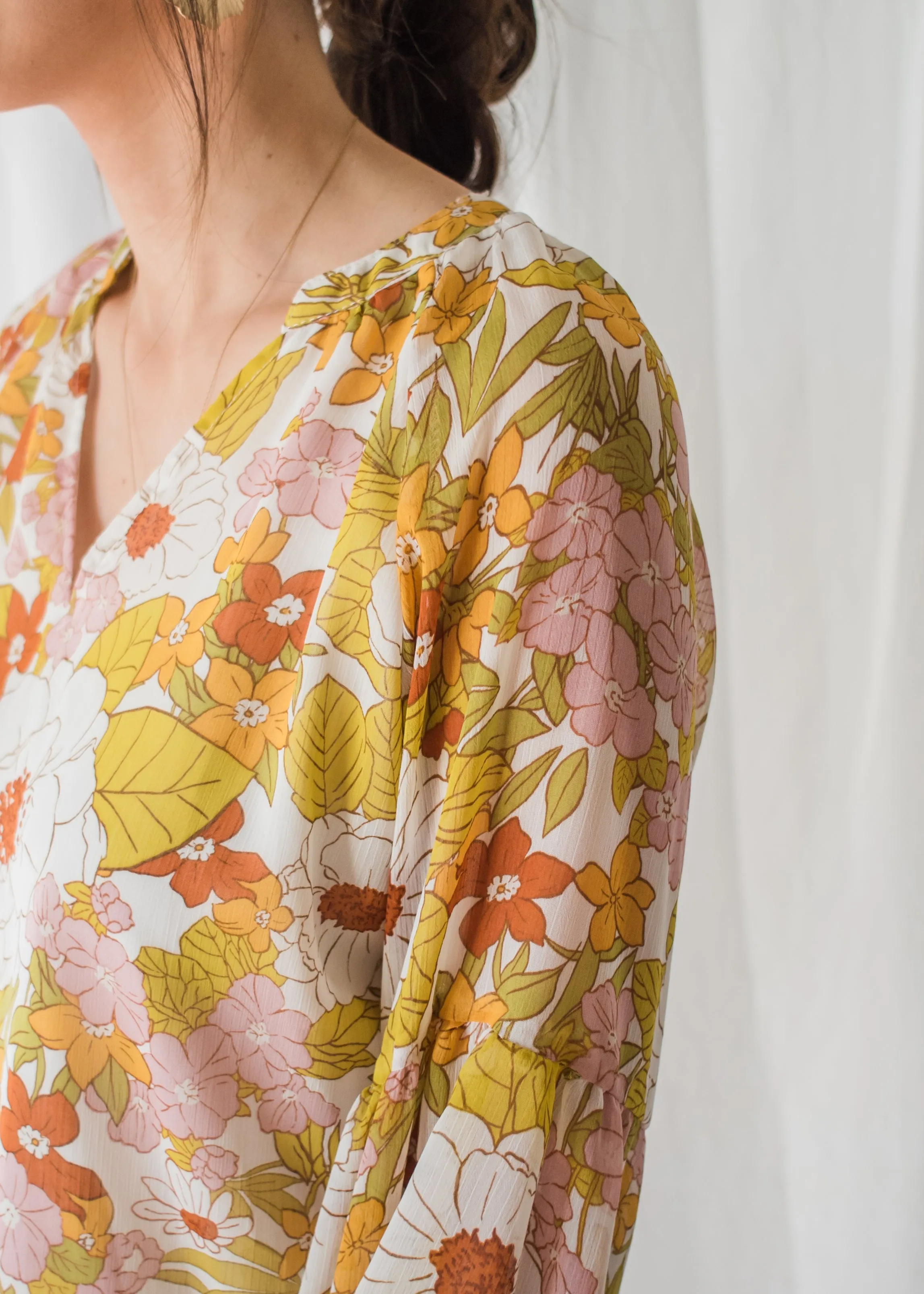 An Amaretto in Austin Floral Blouse