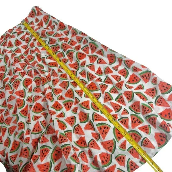 Anthropologie 45 of 52 Conversations colloquial full watermelon print skirt