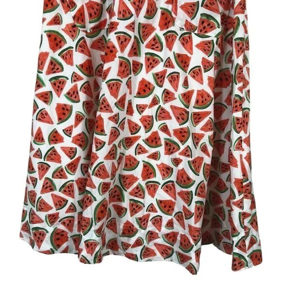 Anthropologie 45 of 52 Conversations colloquial full watermelon print skirt
