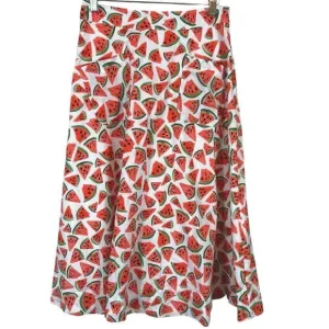 Anthropologie 45 of 52 Conversations colloquial full watermelon print skirt