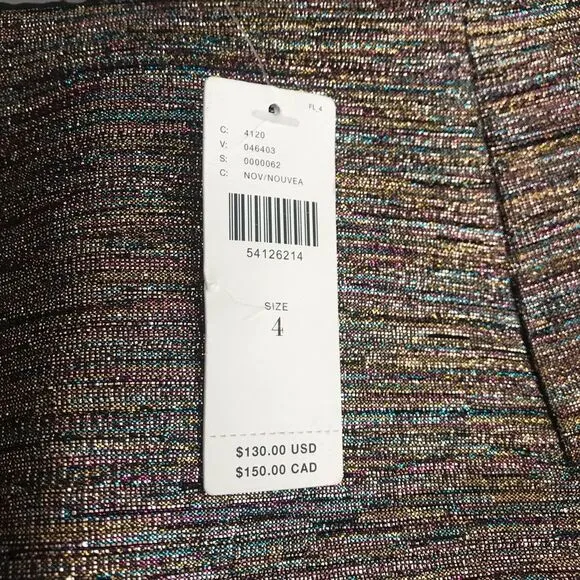 Anthropologie Annalee Shimmer Metallic Mini Skirt Size 4 NWT
