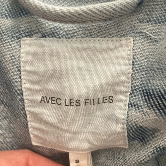 Anthropologie Avec Les Filles Shiloh oversized tie dye denim shirt jacket Small