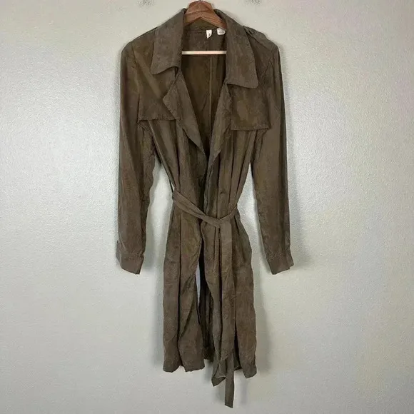 Anthropologie Moth Carrie Trench Coat Lightweight Brown Women's Size Medium