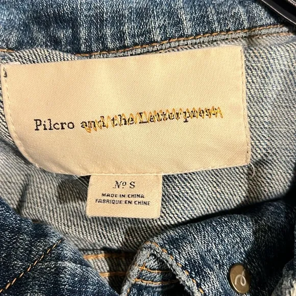 Anthropologie Pilcro And The Letterpress Denim Jacket Size S
