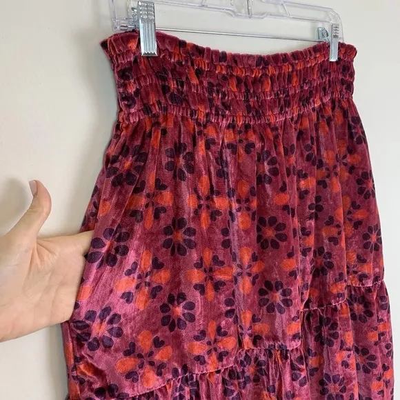 Anthropologie The Somerset Maxi Skirt Velvet Edition NEW
