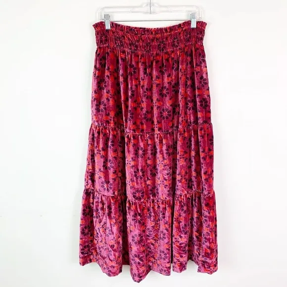 Anthropologie The Somerset Maxi Skirt Velvet Edition NEW