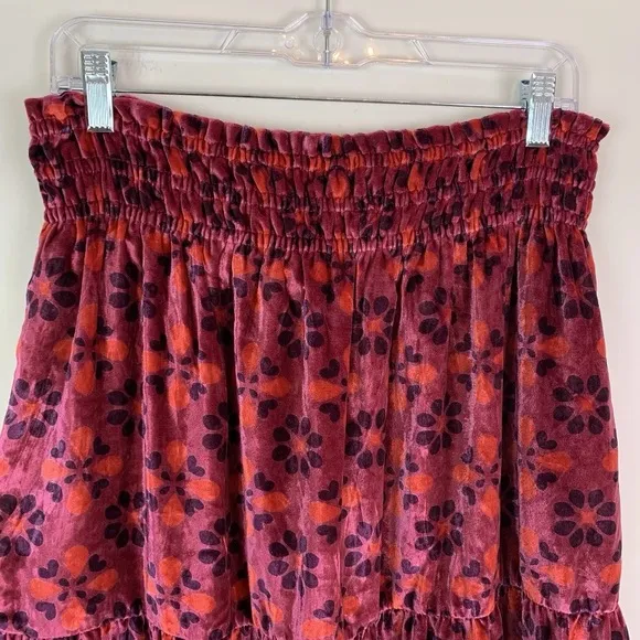 Anthropologie The Somerset Maxi Skirt Velvet Edition NEW