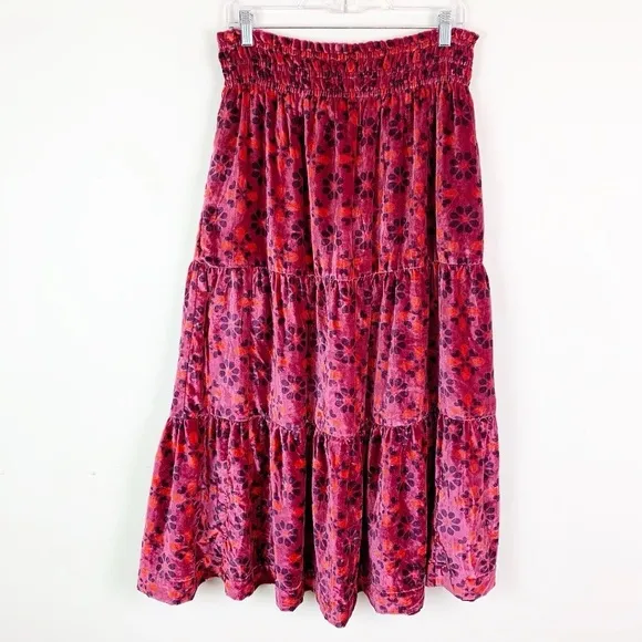 Anthropologie The Somerset Maxi Skirt Velvet Edition NEW
