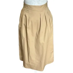 Anthropologie Women's XS Corey Lynn Calter Pleated Midi Skirt Sand Beige NWT