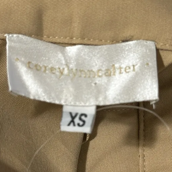 Anthropologie Women's XS Corey Lynn Calter Pleated Midi Skirt Sand Beige NWT