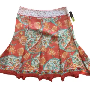 Antonio Melani Santa Fe Poppy Ibiza Silk Skirt Sz 10 NWT