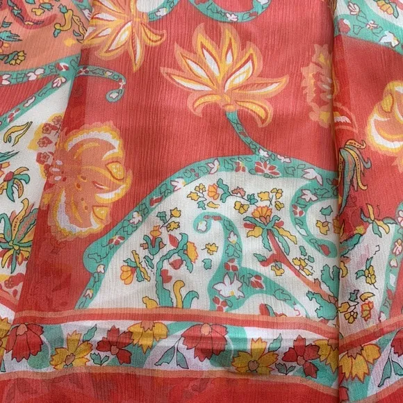 Antonio Melani Santa Fe Poppy Ibiza Silk Skirt Sz 10 NWT