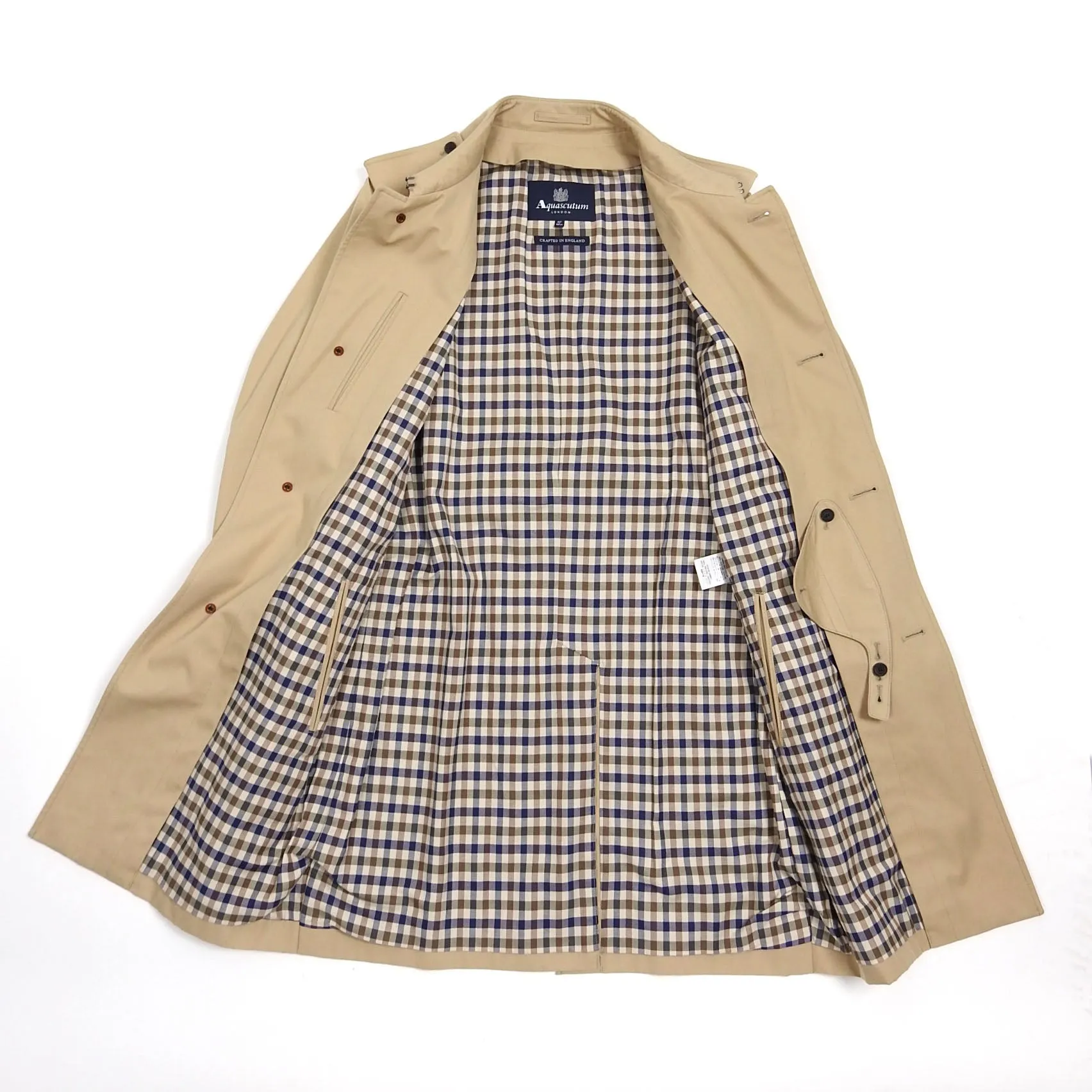 Aquascutum Beige Trench Coat Size 42