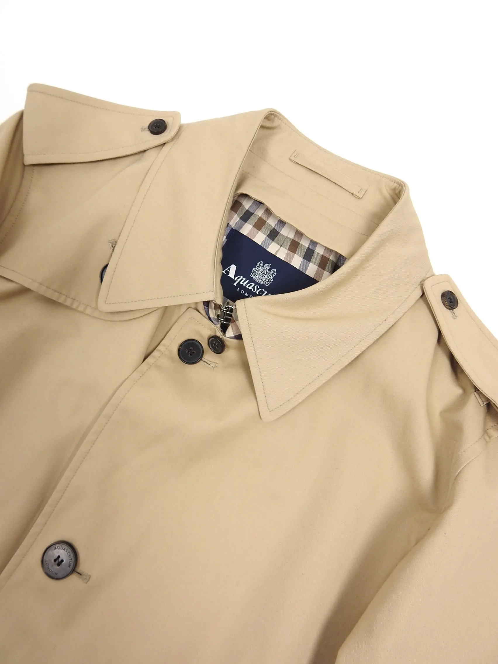 Aquascutum Beige Trench Coat Size 42