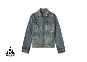 Artist Paint Spatter Denim Jacket "Vintage Indigo"