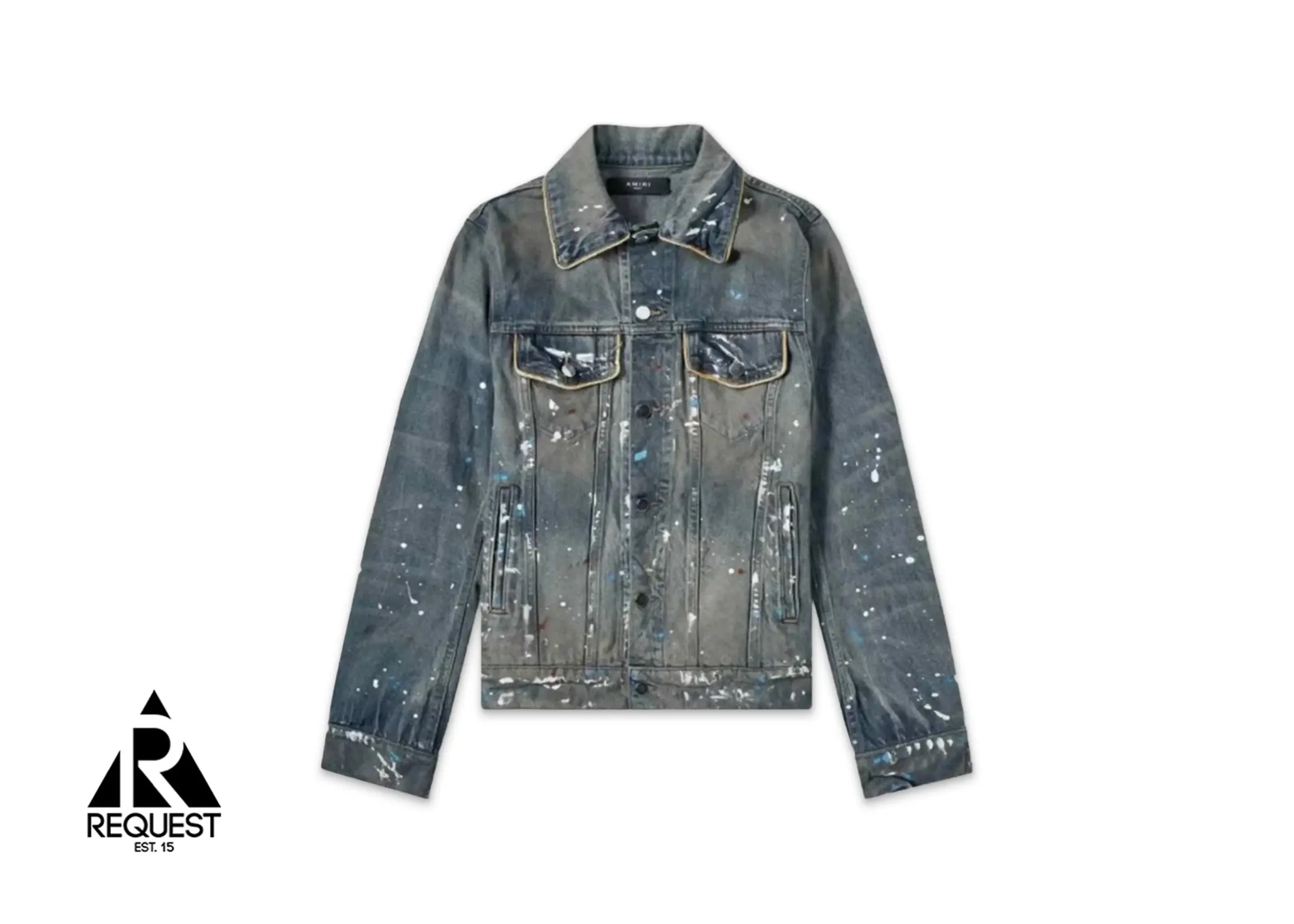 Artist Paint Spatter Denim Jacket "Vintage Indigo"