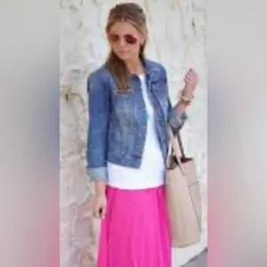 ATM skirt in size small. NWT. Pink/ light purple. $215. You can dress up or down