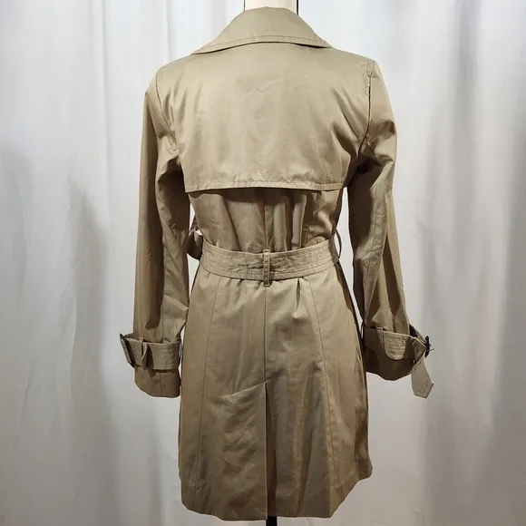 Banana Republic Trench Coat Classic Beige Women's  Small Petite Khaki Ja…