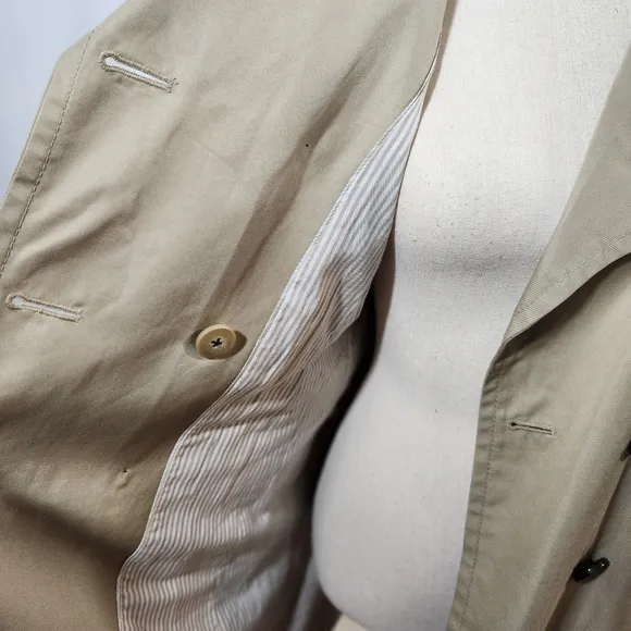 Banana Republic Trench Coat Classic Beige Women's  Small Petite Khaki Ja…