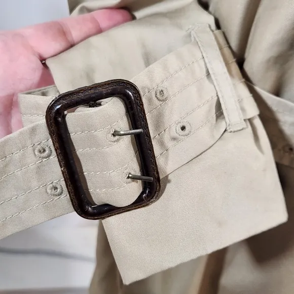 Banana Republic Trench Coat Classic Beige Women's  Small Petite Khaki Ja…