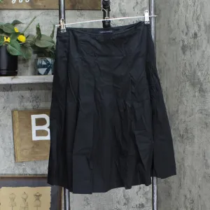 Banana Republic Womens Woven A-Line Midi Skirt 1671077fd2138a Black 2