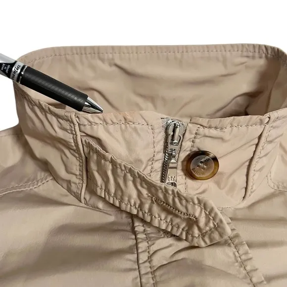 Basler Trench Coat Water Resistant Rain Jacket Neutral Quiet Luxury Size Large