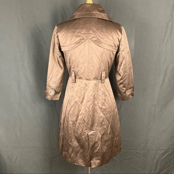 Bebe women’s satin trench coat