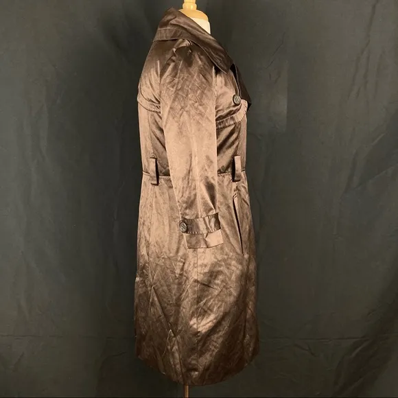 Bebe women’s satin trench coat