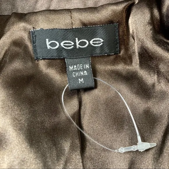 Bebe women’s satin trench coat