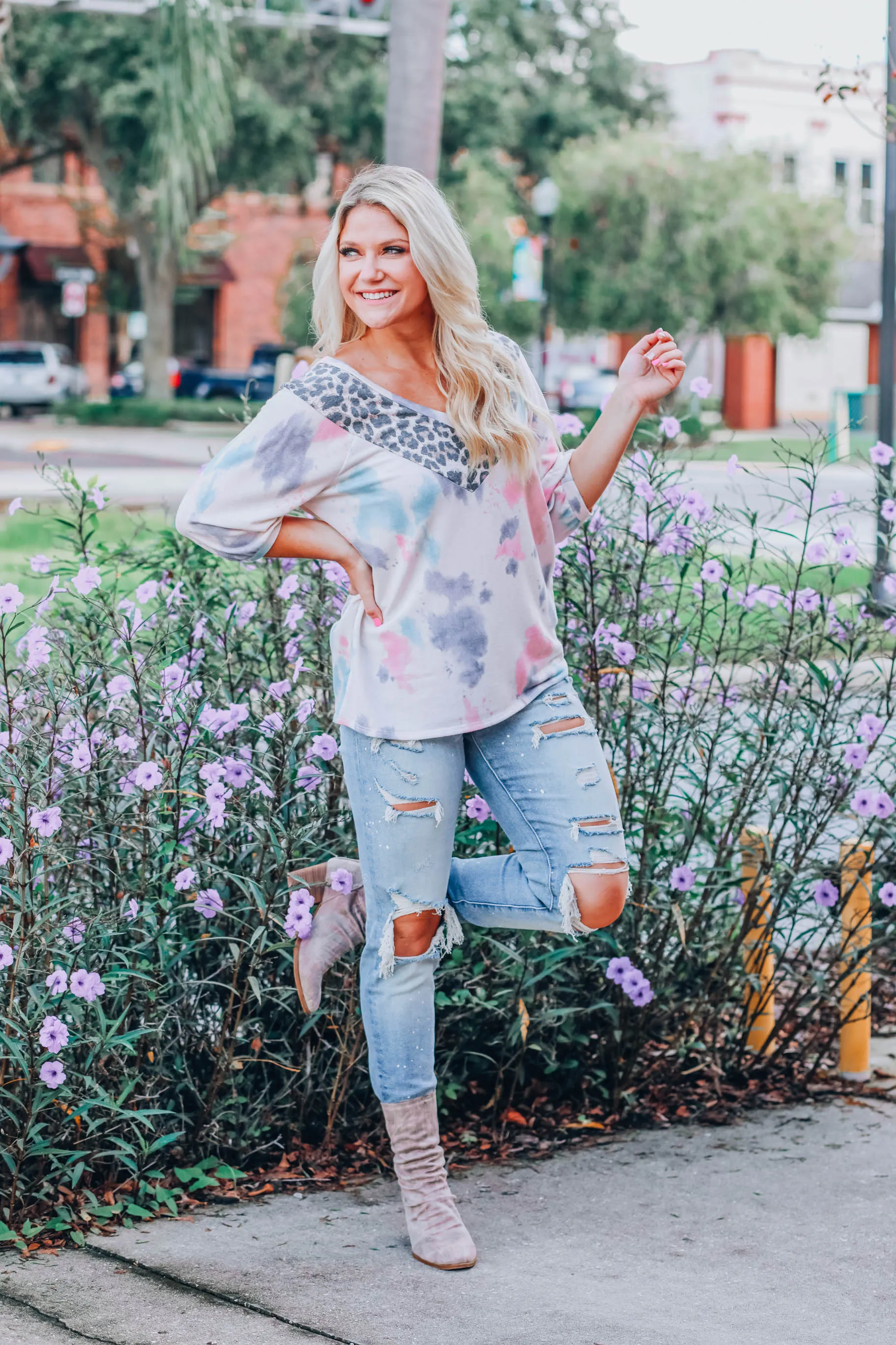 Below 70 V-Neck Top