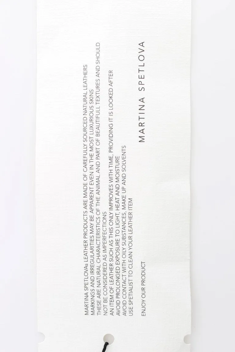 Black White Nappa Leather A-Line Skirt