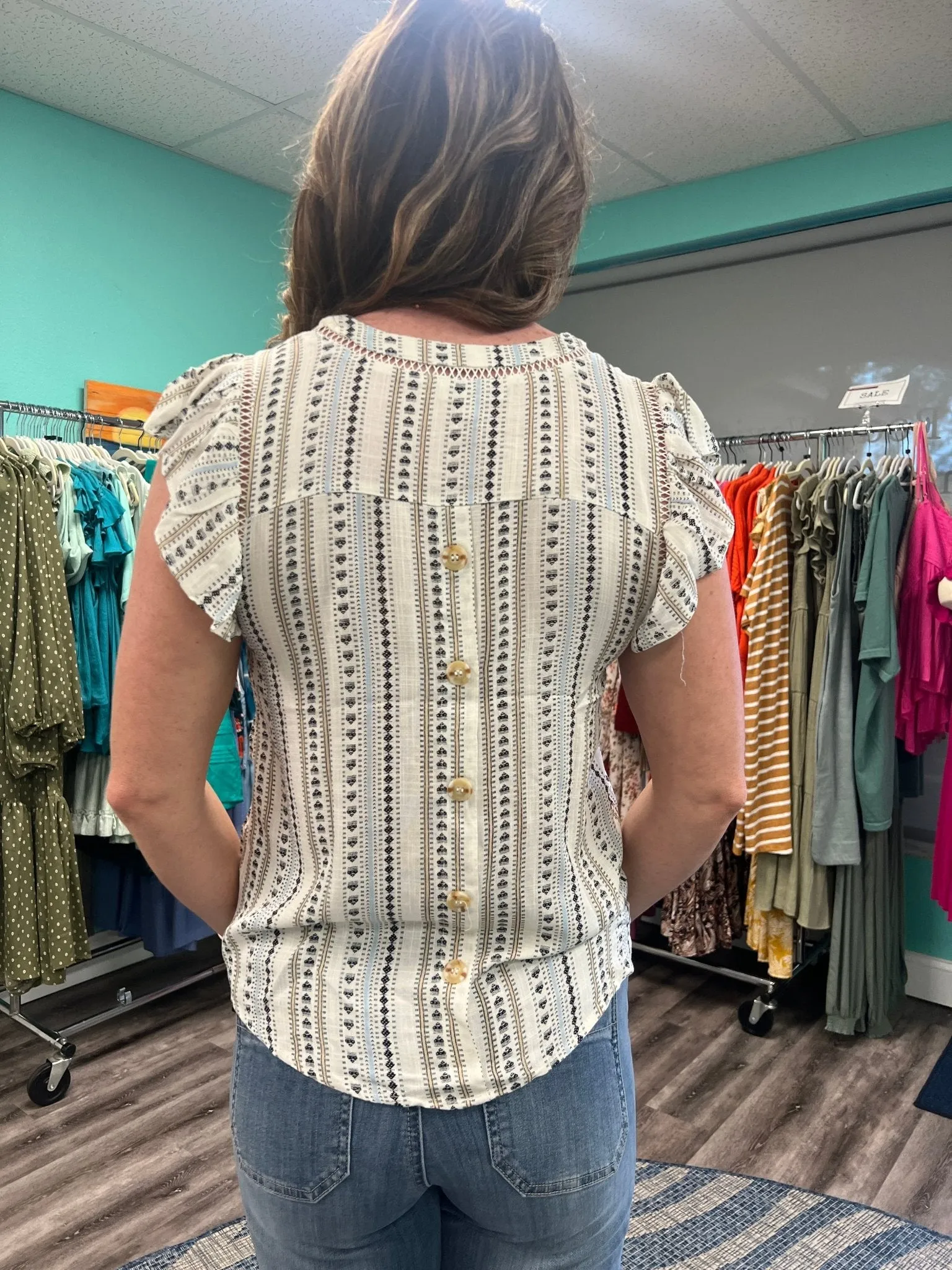 Blue Daze Stripe Top