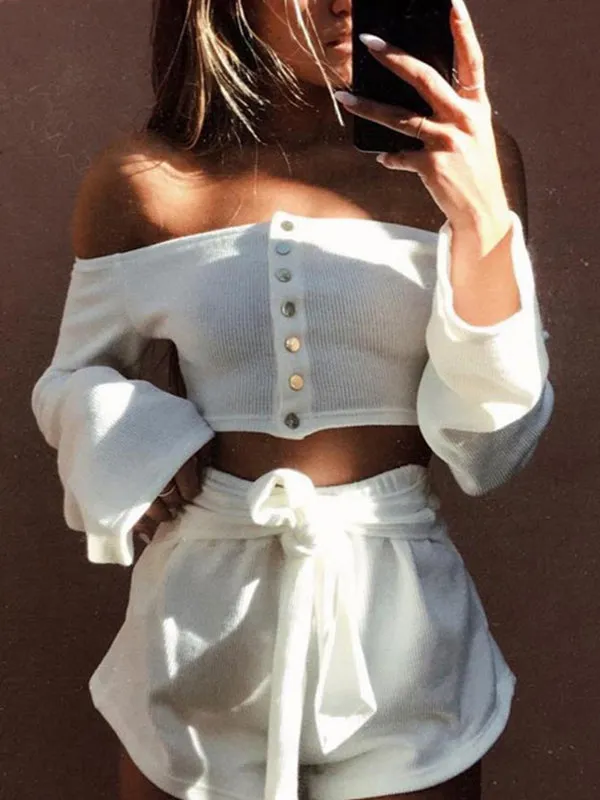Boat Neck Long Sleeve T-shirt