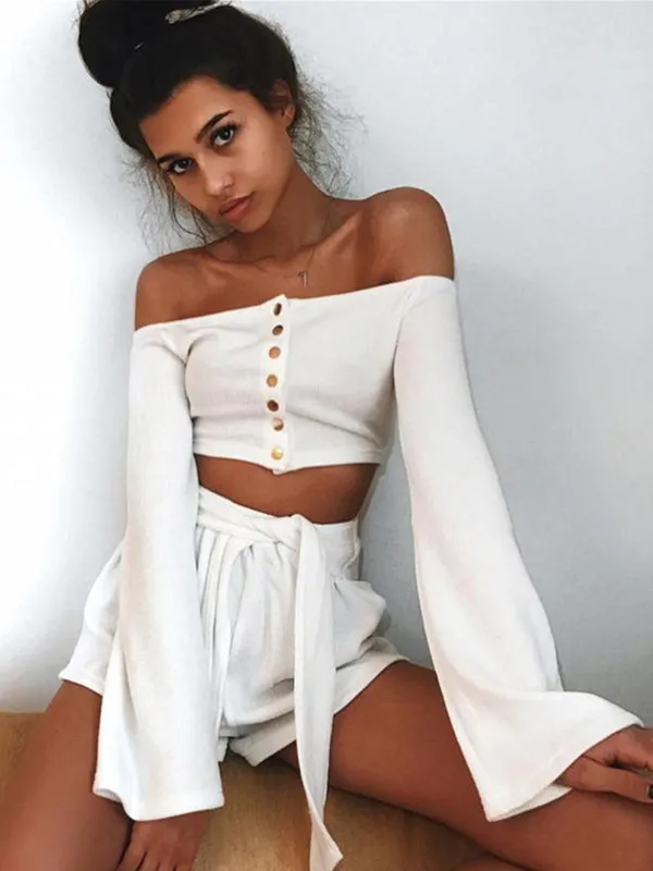 Boat Neck Long Sleeve T-shirt